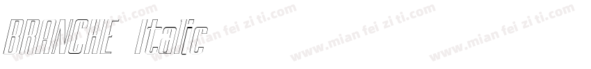BRANCHE Italic字体转换